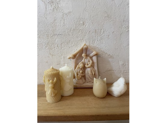 Lot Of  5 Figural Candles