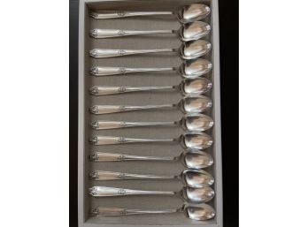 Set Of Silver Plate Ice Tea Spoons