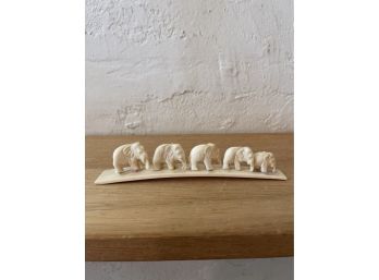 Antique Carved Ivory/bone Elephants
