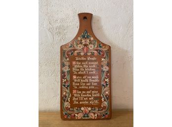 Vintage 'Kitchen Prayer' Decorative Cutting Board