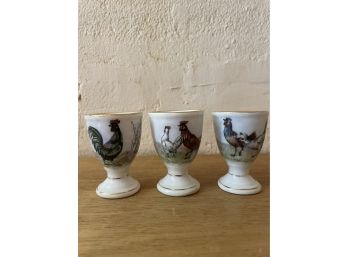Lot Of 3 Antique Egg Cups