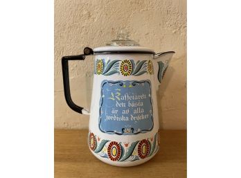 Vintage Enamel Ware Coffee Pot
