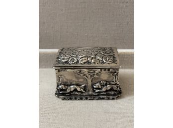 Small Sterling  Silver Hinged Box