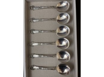 Set Of Antique/vintage Sterling Silver Soup Spoons
