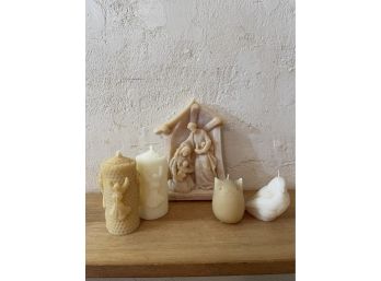 Lot Of  5 Figural Candles