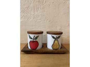 Set Of Ceramic Jam Jars