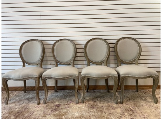 Set Of 4 Arhaus Furniture Dining Chairs