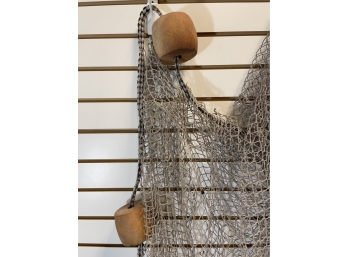 Large Fish Net With Wooden Floats