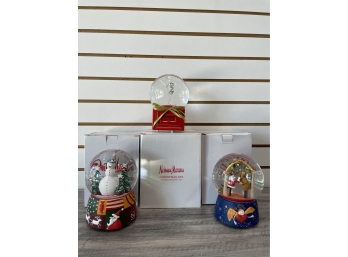 Lot Of 3 Department 56 For Neiman Marcus Musical Christmas Snow Globes