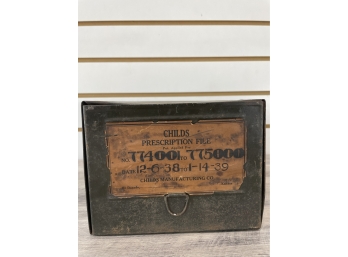 Antique/vintage 'Child's Prescription File' Box