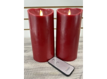 Pair Of Flameless Liown Candles With Remote