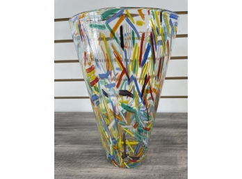 Hand Blown & Painted Vase