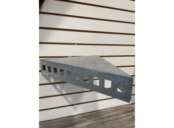 Galvanized Metal Corner Wall Shelf