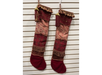Pair Of Elaborate Christmas Stockings