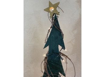 Lighted Wooden Christmas Tree