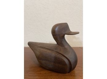 Vintage Carved Iron Wood Duck