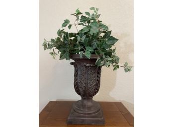Cast Resin Urn With Ivy