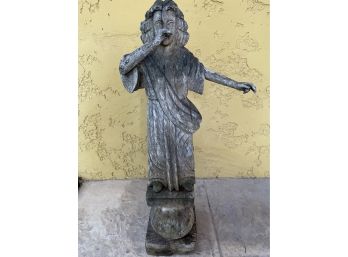 Antique Carved Wood Statue