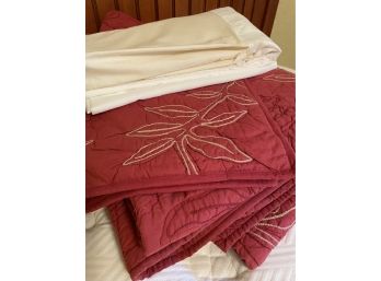 Red Pottery Barn Twin Bedding