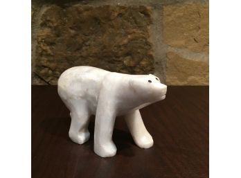 Carved Marble Polar Bear
