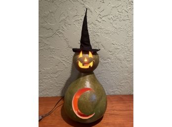 Meadowbrooke Gourd Lighted Witch