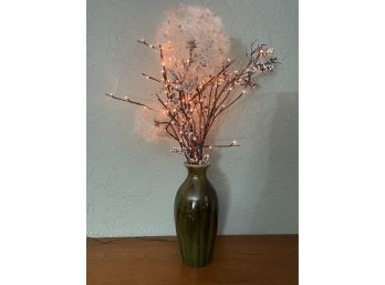 Vase With Lighted Arrangement