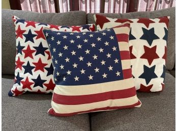 Lot  Of Patriotic Occasional Pillows