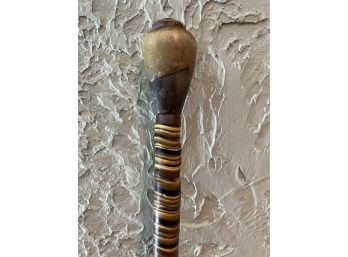 Antique Banded Horn Cane/walking Stick