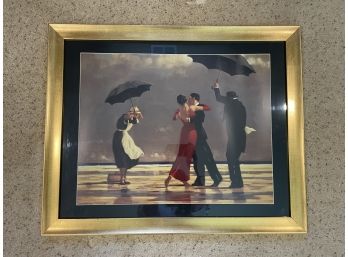 Framed 'Dancing In Rainstorm Print' By Jack Vettriano