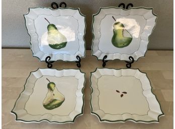 Set Of 4 Plates With Pear