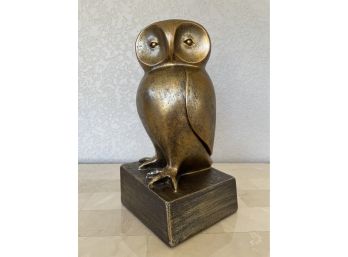 Gold Owl Figurine