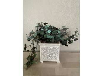 Artificial Ivy In Cast Resin Planter