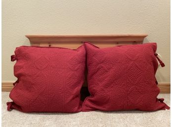 Pair Of Quilted European Pillow Shams