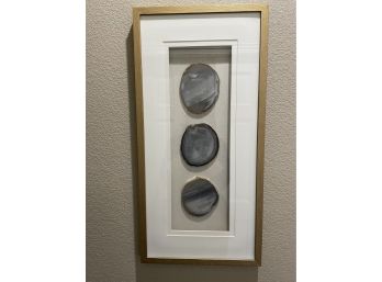Shadow Box With Sliced Agate Samples
