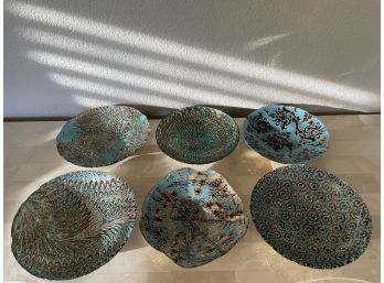 Lot Of 6 Decorative Glass Bowls