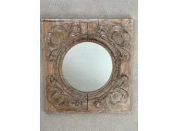 Wall Mirror In  Carved Wooden Frame