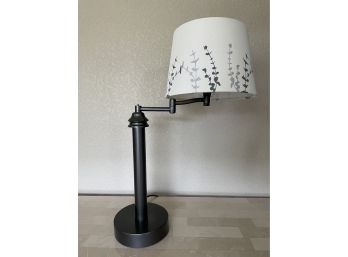 Pewter Finish Swing Arm Table Lamp
