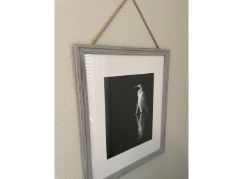 Framed Photograph Of Crane