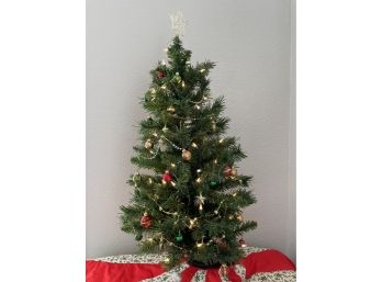Small Lighted Decorated Christmas Tree
