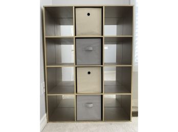 Storage Cube Cabinet With Fabric Storage Boxes