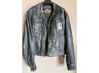 Vintage Harley Davidson Distressed Leather Jacket