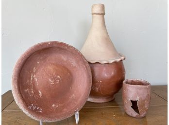 Terracotta Water Jug With Cup