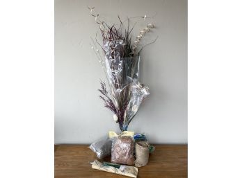 Lot Of Dried Flower Arranging Materials