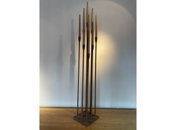 Hand Forged Iron Floor Candleabra