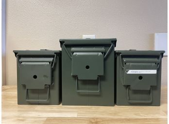 Lot Of 3 Ammo Boxes