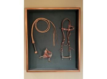 Spurs, Bridle & Whip In Shadow Box