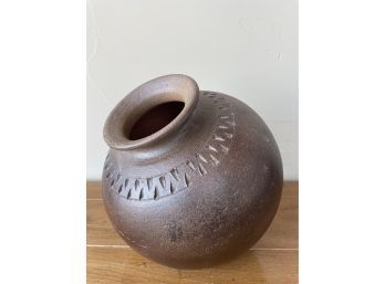 Brown Glazed Terracotta Urn