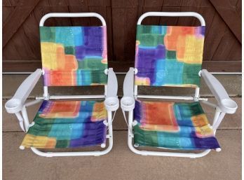 Pair Of Folding Camp/beach Chairs