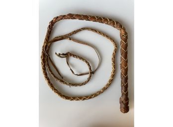 Braided Leather Bull Whip