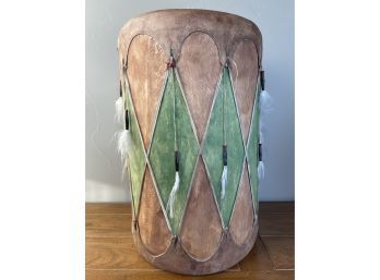 Large Hand Crafted Sioux Turtle Drum